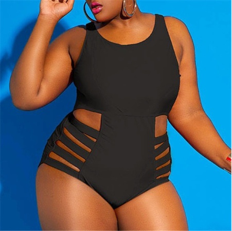 Women's plus size swimsuit - Black, 3XL