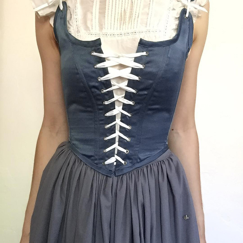 Women's Solid Color Slim Strappy Top Vest - Blue, M