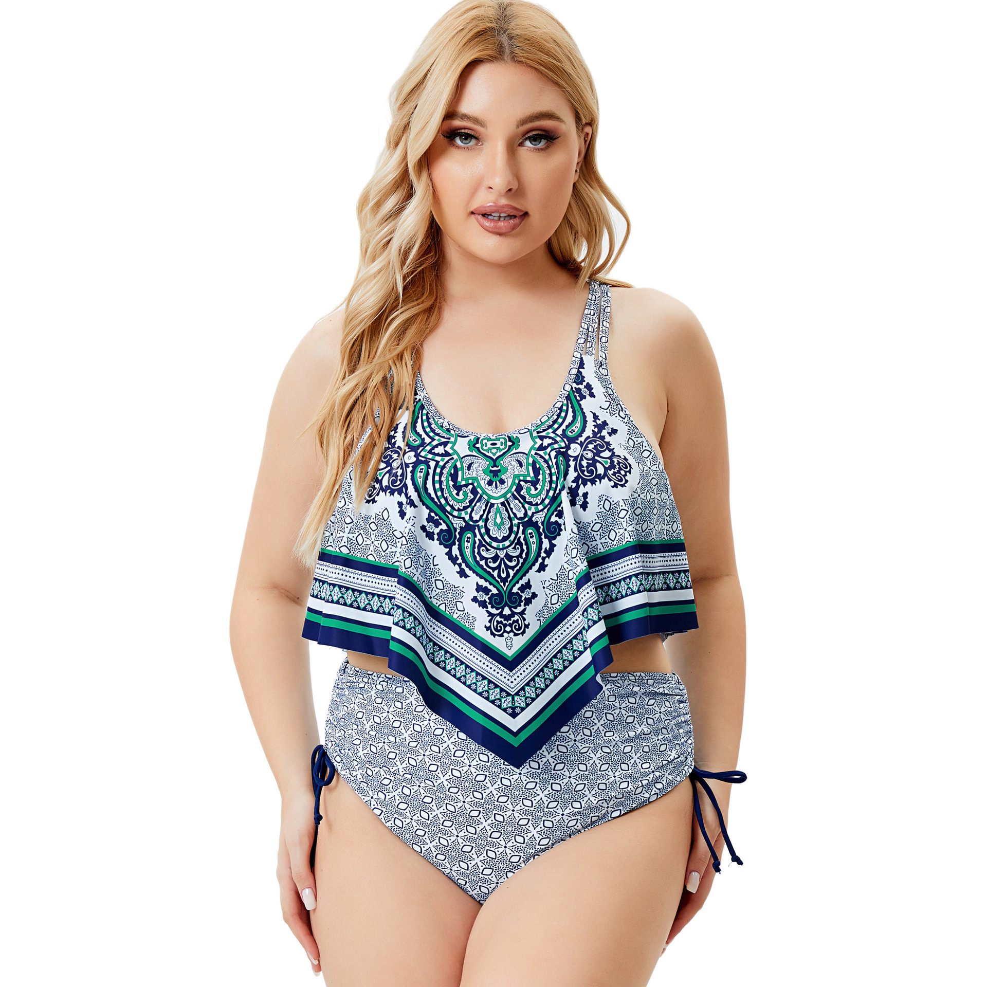 Women's Printed Ethnic Bikini Swimsuit - 22035models, 5XL