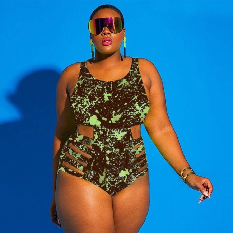 Women's plus size swimsuit - Multicolor, XL