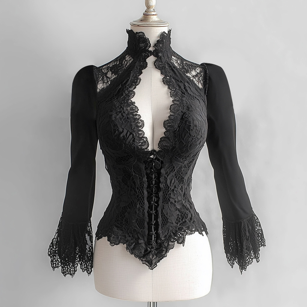 Stylish Personalized Slimming Top For Women - Black, S