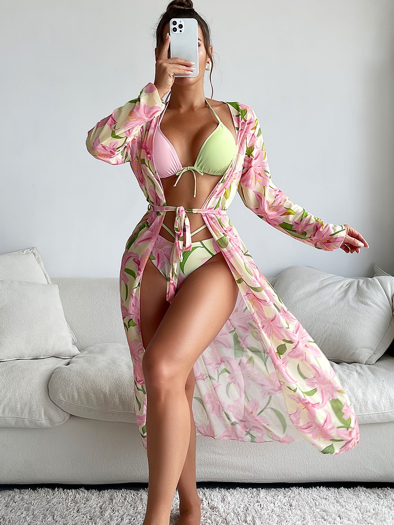 Swimsuit Bikini European And American Women - Style Of Picture One, L